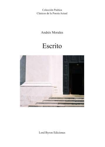 Escrito, de Morales Estébanez | portada del libro