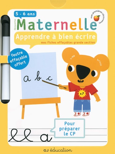 APPRENDRE A BIEN ECRIRE MES FICHES EFFACABLES GRANDE SECTION, de Gravier-Badreddine | portada del libro