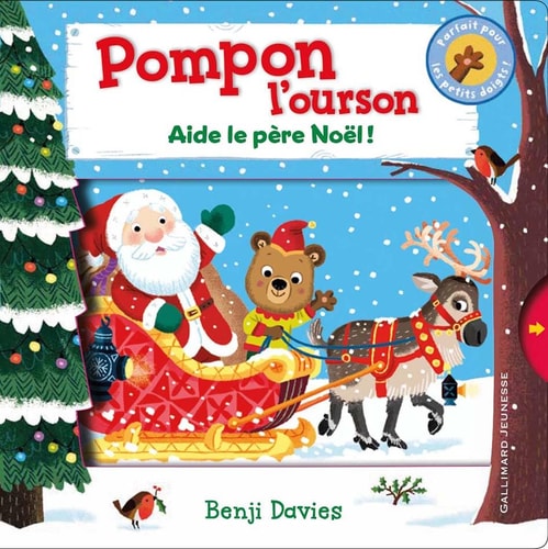 POMPON L'OURSON AIDE LE PERE NOEL, de Benji Davies | portada del libro