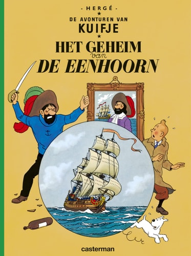 KUIFJE: GEHEIM EENHOORN, de Hergé | portada del libro
