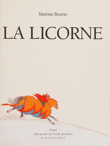 A LICORNE, de Martine Bourre | portada del libro