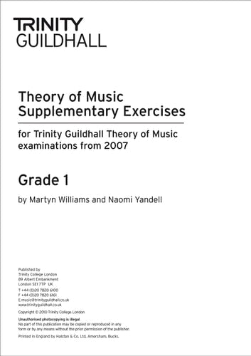 THEORY SUPPLEMENTARY EXERCISES GRADE 1, de Yandell Williams | portada del libro