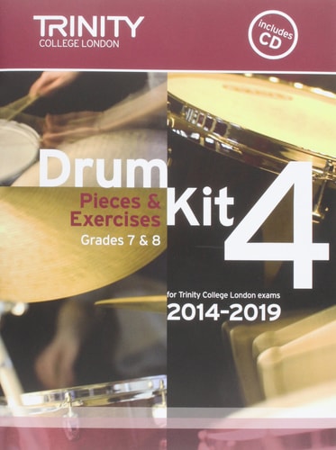 DRUM KIT 4 GRADES 7 & 8 WITH CD 2014-2019, de Trinity College Lond | portada del libro
