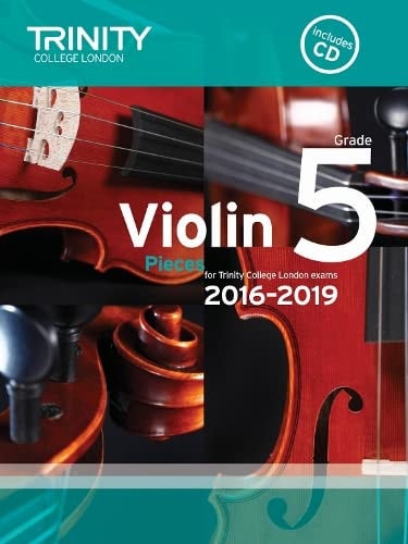 VIOLIN EXAM PIECES GRADE 5 2016-2019 SCORE PART +CD, de TRINITY COLLEGE LONDON | portada del libro