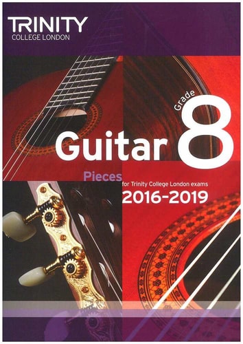 GUITAR EXAM PIECES GRADE 8 2016-2019, de Trinity College London | portada del libro