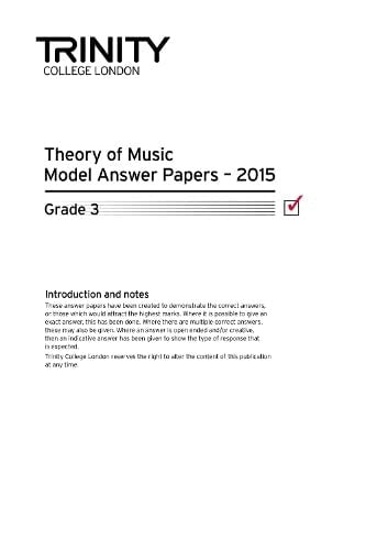 THEORY MODEL ANSWER PAPERS GRADE 3 2015, de TRINITY COLLEGE LONDON | portada del libro