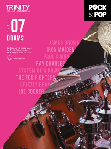 TRINITY ROCK & POP 2018 DRUMS GRADE 7, de Trinity College London (approximately 1980- ) | portada del libro