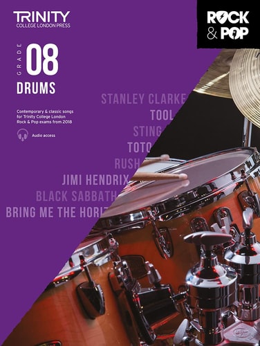 TRINITY ROCK & POP 2018 DRUMS GRADE 8, de HAL LEONARD CORP. | portada del libro