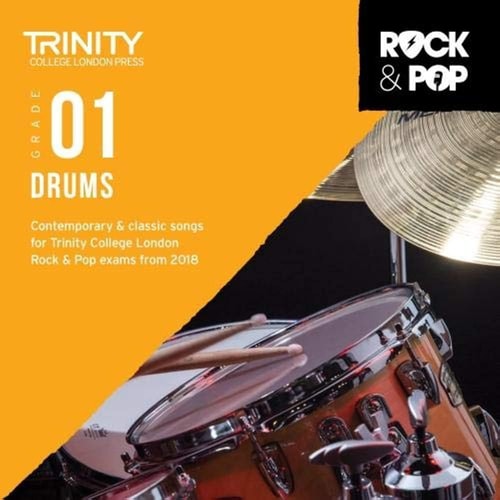 TRINITY ROCK & POP 2018 DRUMS GRADE 1 CD, de Trinity College London | portada del libro