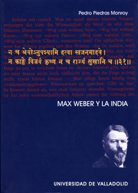 MAX WEBER Y LA INDIA, de PIEDRAS MONROY | portada del libro