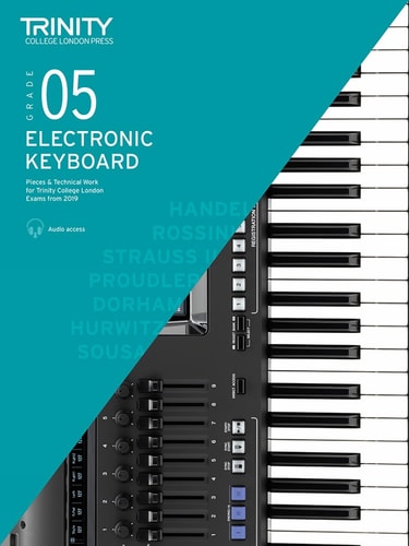 ELECTRONIC KEYBOARD EXAM PIECES & TECHNICAL WORK 2019-, de Trinity College London | portada del libro
