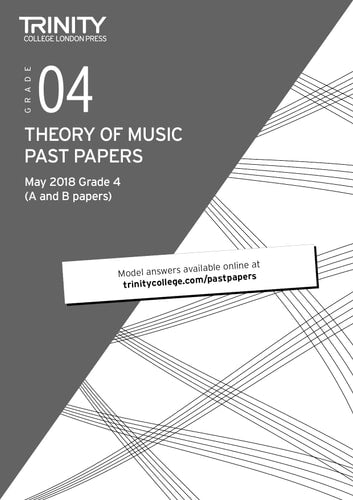 THEORY PAST PAPERS GRADE 4 MAY 2018, de Trinity College London (approximately 1980- ) | portada del libro