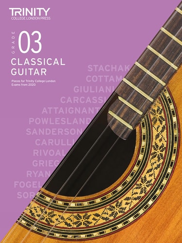 TRINITY COLLEGE LONDON CLASSICAL GUITAR EXAM PIECES 2020-202, de Trinity College London | portada del libro