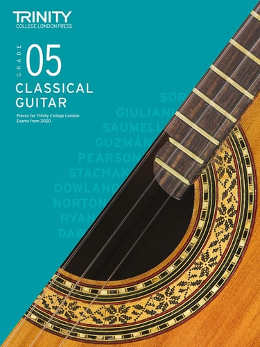 TRINITY COLLEGE LONDON CLASSICAL GUITAR EXAM PIECES 2020-202, de Trinity College London | portada del libro