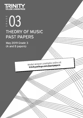 THEORY PAST PAPERS GRADE 3 MAY 2019, de Trinity College London | portada del libro