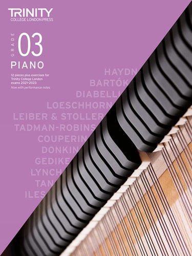 PIANO EXAM PIECES & EXERCISES 2021-2023 GRADE 3, de Trinity College London | portada del libro