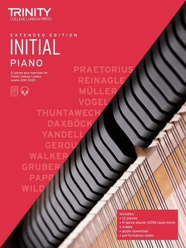 PIANO EXAM PIECES & EXERCISES 2021-2023 INITIAL EXTENDED, de Trinity College London | portada del libro