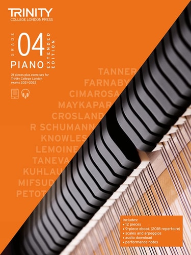 PIANO EXAM PIECES & EXERCISES 2021-2023 GRADE 4 EXTEN, de Trinity College London | portada del libro