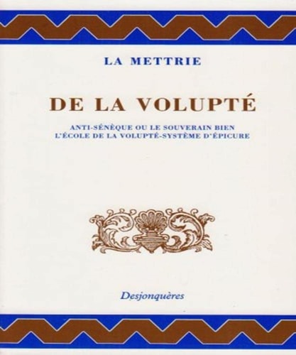 DE LA VOLUPTE, de Julien Offray de La Mettrie | portada del libro
