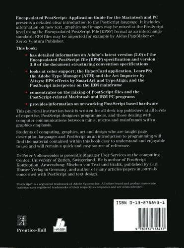 ENCAPSULATED POSTSCRIPT, de VOLLENWEI | portada del libro