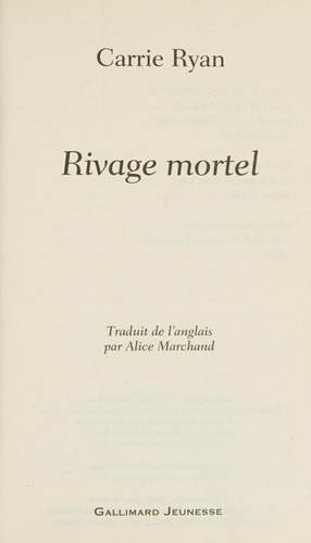 RIVAGE MORTEL, de Carrie Ryan | portada del libro