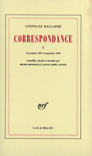 CORRESPONDANCE T10 NOVEMBRE 1897 SEPTEMBRE 1898, de Stéphane Mallarmé | portada del libro
