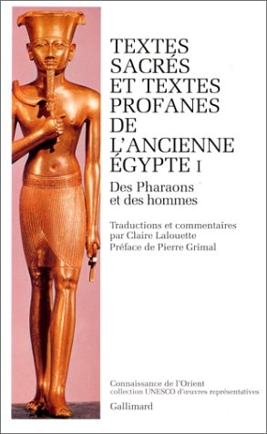 TEXTES SACRES ET TEXTES PROFANES DE L'ANCIENNE EGYPTE T1, de Anonymes | portada del libro