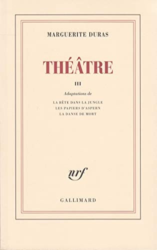 THEATRE T3, de Duras | portada del libro