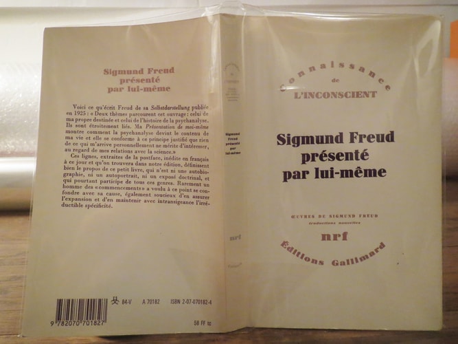 SIGMUND FREUD PRESENTE PAR LUI-MEME, de Freud | portada del libro
