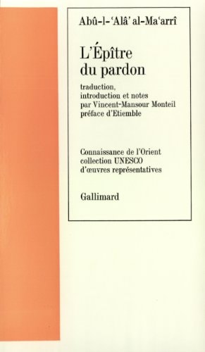 L'EPITRE DU PARDON, de Abū al-ʻAlāʼ al-Maʻarrī | portada del libro