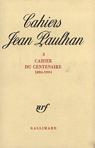 CAH DU CENTENAIRE N3, de Collectifs | portada del libro