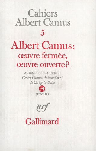 ALB CAMUS OEUV FER N5, de Collectifs | portada del libro