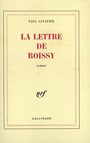LETTRE DE ROISSY, de Savatier | portada del libro
