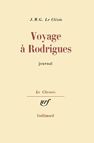 VOYAGE A RODRIGUES, de Le Clézio | portada del libro