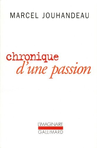 Chronique d'une passion, de Marcel Jouhandeau | portada del libro