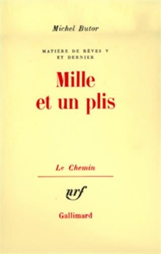 MILLE ET UN PLIS, de Butor | portada del libro