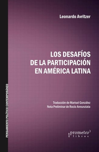 DESAFIOS DE LA PARTICIPACION EN AMERICA LATINA LOS, de LEONARDO AVRITZER | portada del libro