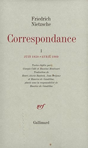 CORRESPONDANCE T1, de Friedrich Nietzsche | portada del libro