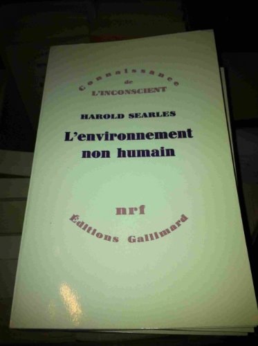 L'ENVIRONNEMENT NON HUMAIN, de Harold Frederic Searles | portada del libro