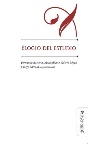 Elogio del estudio, de Bárcena Orbe | portada del libro