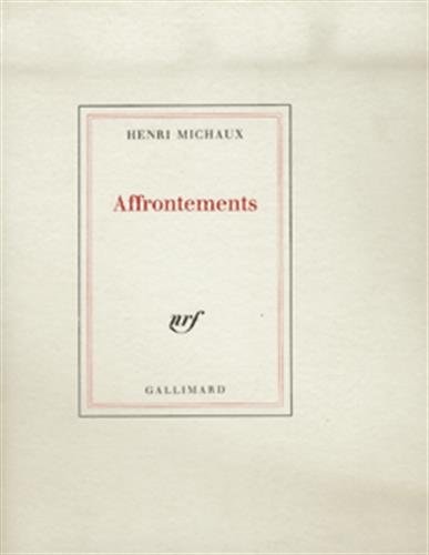 AFFRONTEMENTS, de Michaux | portada del libro