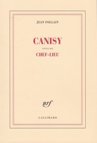 CANISY / CHEF-LIEU, de Jean Follain | portada del libro