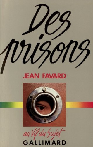 DES PRISONS, de Jean Favard | portada del libro