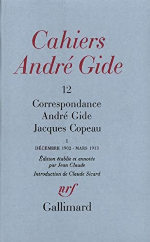 CORRESPONDANCE T1, de Gide | portada del libro