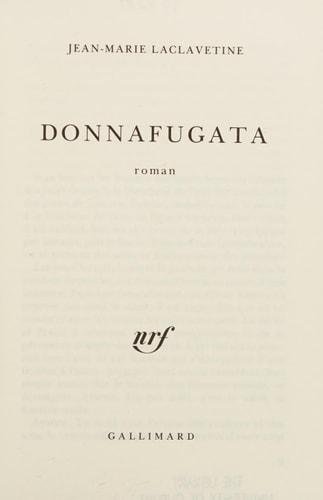 DONNAFUGATA, de Jean-Marie Laclavetine | portada del libro