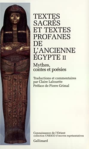 TEXTES SACRES ET TEXTES PROFANES DE L'ANCIENNE EGYPTE T2, de Anonymes | portada del libro