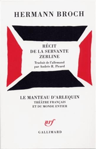 RECIT DE LA SERVANTE ZERLINE, de Hermann Broch | portada del libro