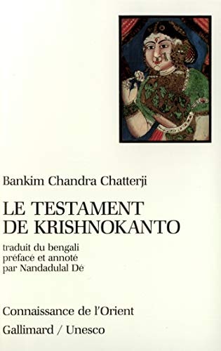 LE TESTAMENT DE KRISHNOKANTO, de Bankim Chandra Chatterji | portada del libro