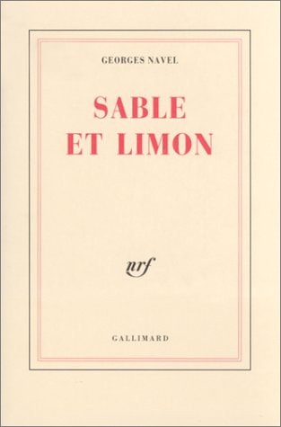 SABLE ET LIMON, de Georges Navel | portada del libro