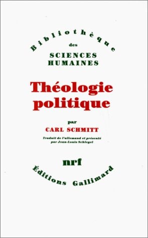 THEOLOGIE POLITIQUE, de Carl Schmitt | portada del libro